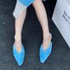 New ArrivalS Open Run Women S Mugette Bloper Kitten Heel Fur ShoeS Pointed Toe