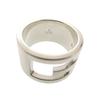 Used AUTHENTIC GUCCI Branded Cutout G WideRing Silver Silver925