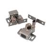 2 Pcs Furniture Door Stoppers Antique Copper Color Cupboard Cabinet Door Roller Latch Twin Double Catches with Striker and Free Screws