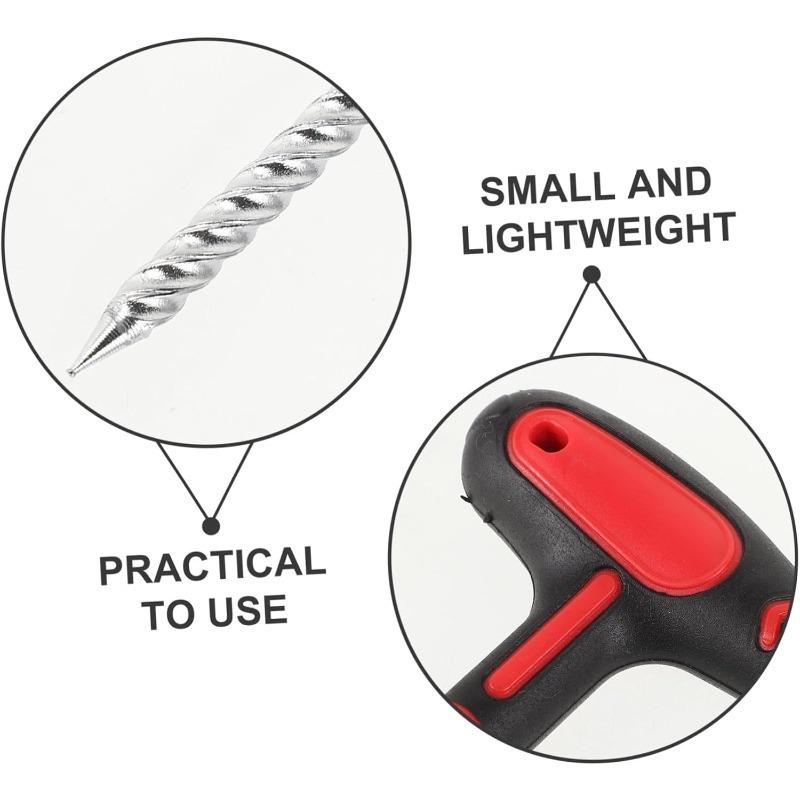 Durable Tire Repair Patch Tool Kit for Fixes Heavy Duty Puncture Repair Tool for Cars Atvs and Motorcycles 1Set Tire Plug Kit