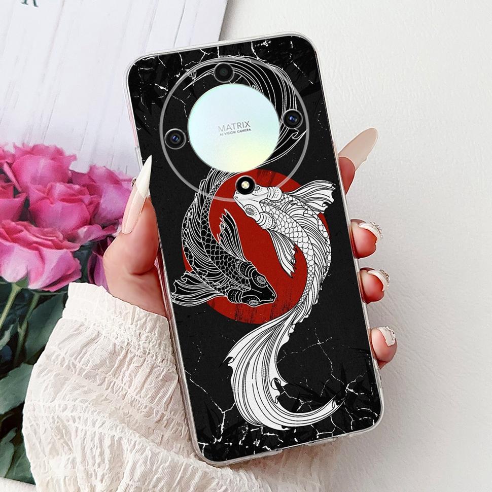 Чехол для Honor X9b 5G Цветок Бабочка Расписной Чехол Мягкий Силиконовый Корпус Для Honor X9 X9 b HonorX9b 5G Чехол для Телефона