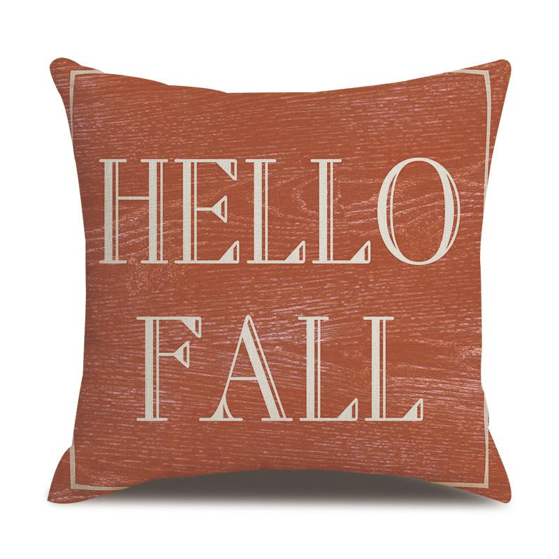 Подушка из льна на День благодарения, осенняя наволочка с принтом тыквы