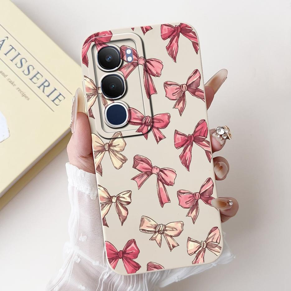 Для Vivo Y19s 4G Чехол V2419 Милый Кот Сетчатый Рисунок Чехол Ударопрочный Мягкий Силиконовый Чехол для Телефона Для Vivo Y19s Y 19 s VivoY19s Fundas