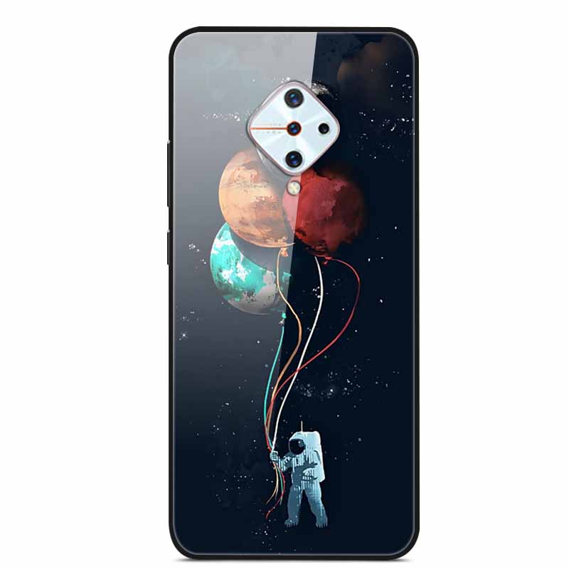 Tempered Glass Case For Vivo V17 Case Russia Glass Back Cover Soft Bumper For Vivo V17 Phone Cases V 17 Funda Y9s S1 Pro Coque