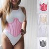 Women Sleeveless Through Mesh Waist Slim Shaper Shapewear Corset Bandage