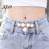 Removable Waist Tightener 2Pcs Faux Pearl for Pants, Reusable Cincher Pin Fashion Accessories Loose Jeans, No Sewing Waistband Skirts Skirt