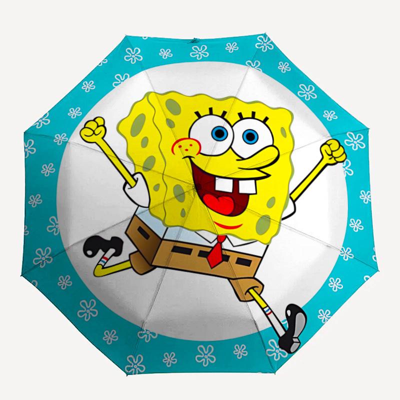 1pc SpongeBob Automatic Opening/closing umbrella, Compact Travel Umbrella - - Festive Accessory, Sturdy Ribs yy250807103