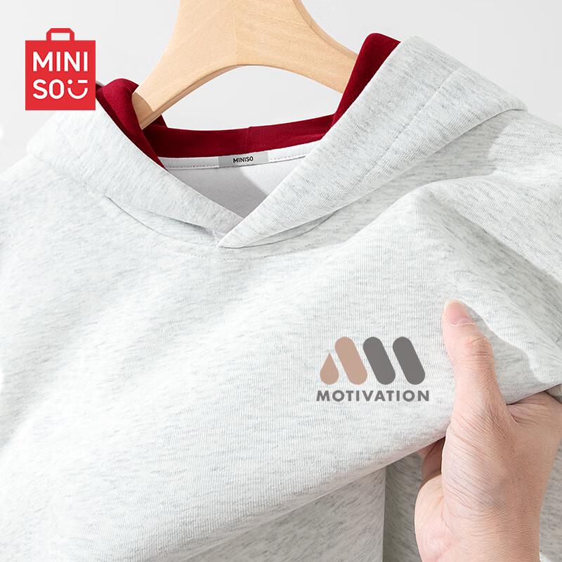 MINISO 325G Heavyweight Colorblock Hooded Sweatshirt