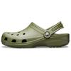 Crocs Классические клоги унисекс, армейский зеленый, ЭВА, с круглым носком, 2 см, дышащие, для улицы, пляжные клоги 10001-309