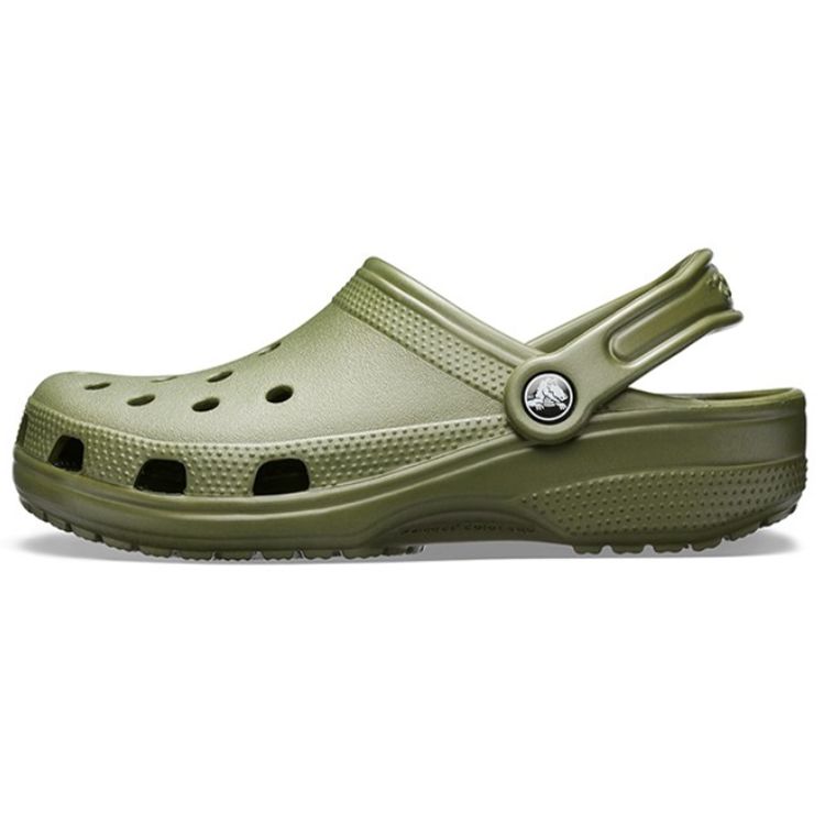 Crocs Классические клоги унисекс, армейский зеленый, ЭВА, с круглым носком, 2 см, дышащие, для улицы, пляжные клоги 10001-309