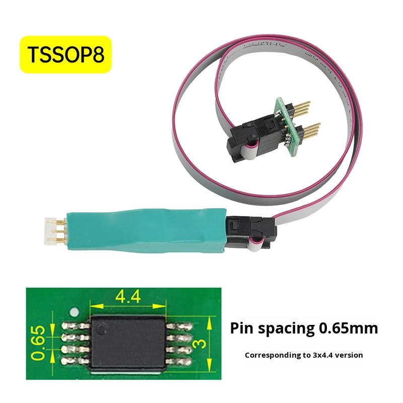 Тестовый щуп с иглами Pogo для программирования микросхем TSSOP8/MSOP8, кабель для загрузки программы в автомобильный прибор