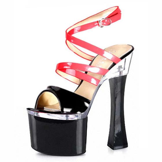 15 см высокие каблуки тонкие каблуки водонепроницаемые туфли на платформе сочетание цветов полые ненависть небо высокие хрустальные свадебные туфли женщины