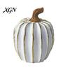 Thanksgiving Home Decor Fall Pumpkin Decor, White Gold Decorative Pumpkin, Resin Pumpkins Modern Ornament Figurine, Statues for Tabletop Centerpiece