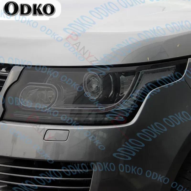 Car Headlight Protective Film Smoked Black Tint Wrap Vinyl Transparent TPU Protective  For Range Rover Vogue L405 2013-