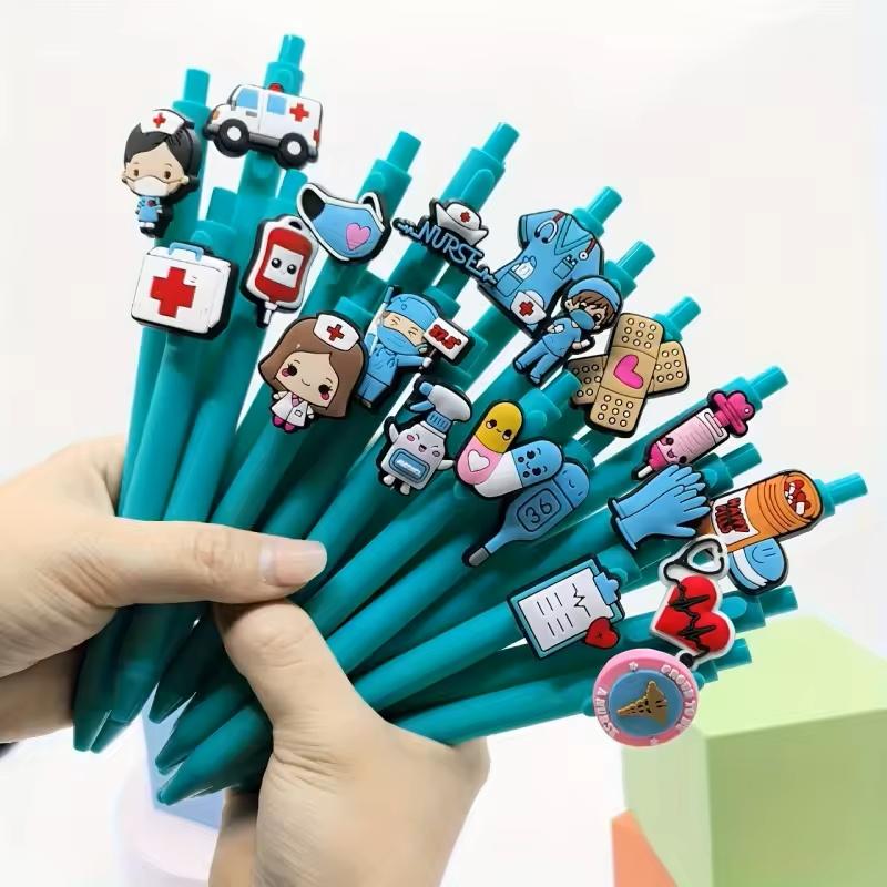 6Pcs Nurse Doctor Writing Gel Pens Medical Record Pens Nurses Day Gift Randomized Style Great for NursesMakeup