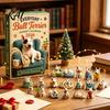 Holiday Countdown Calendar Everyday Bull Terrier Advent 2026, 24 Day Christmas with Box Acrylic Ornaments, Decorative Collectible for Dog Lovers Room