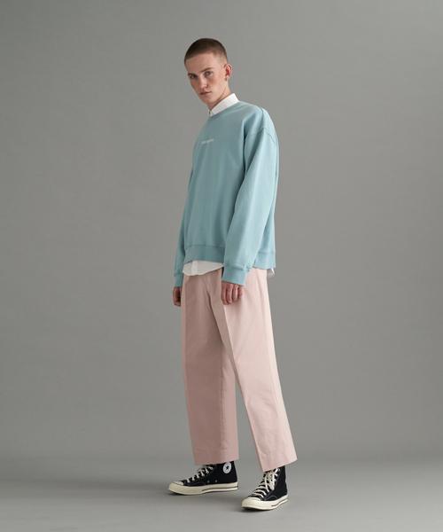 DENIVEL Men'S Cotton Length Wide Pants (Pink)
