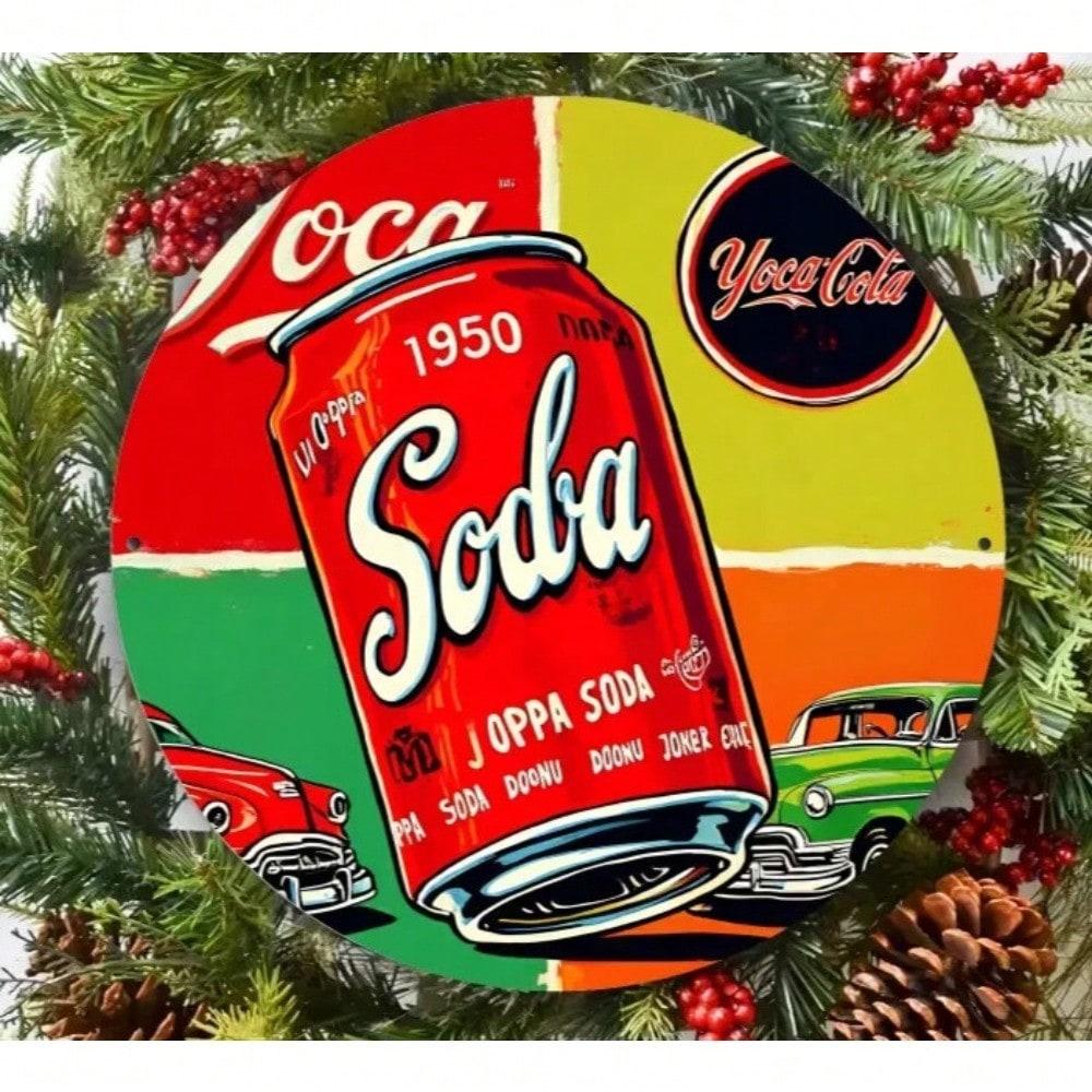 Винтажная металлическая жестяная настенная вывеска Coca Cola Ретро Americana Гараж Мужская берлога Бар Декор