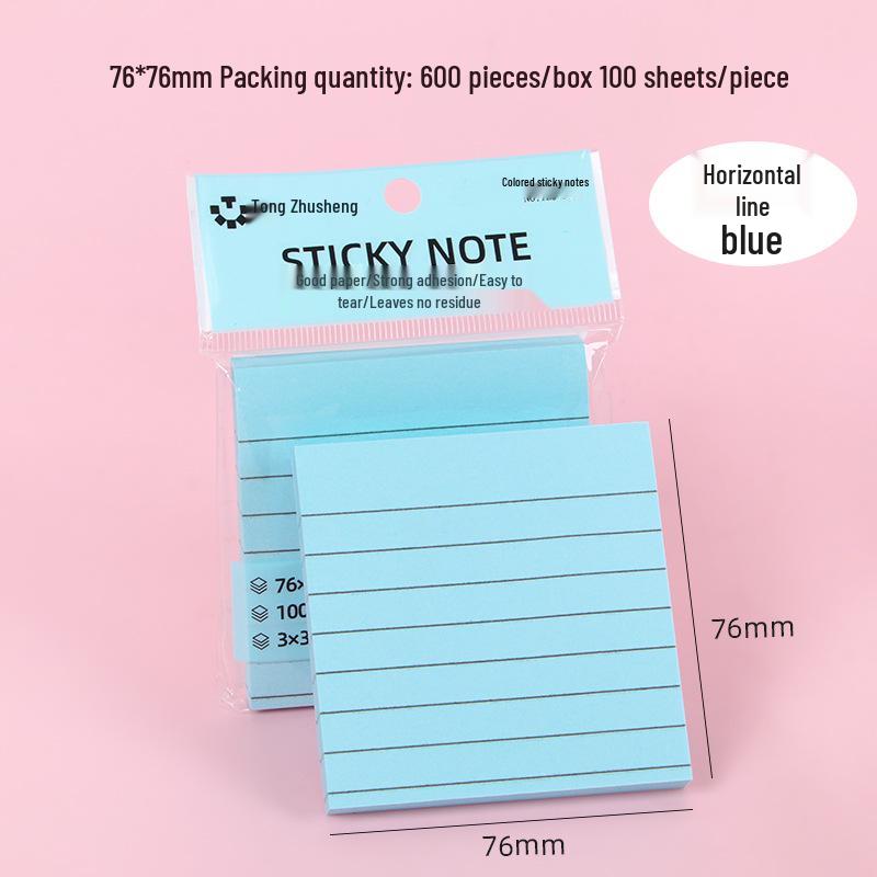 Colored Adhesive Sticky Notes Memo Pads, 100 Sheets, Student Stationery