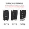Чехол-брелок для ключа-выкидушки автомобиля для Vw Volkswagen Golf 7 Mk7 Tiguan Mk2 для Seat Ateca Leon Fr 2 Ibiza Skoda Octavia Замшевый Автомобильный Брелок