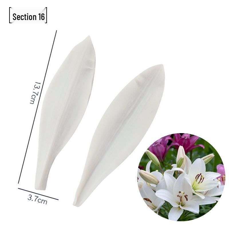 Силиконовая форма для мастики - Набор лепестков и листьев, пищевая, для тиснения на дереве и цветах.