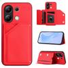 For Xiaomi Redmi Note 13 4G Case Card Holder Kickstand Skin-Touch Phone Cover with Wrist Strap