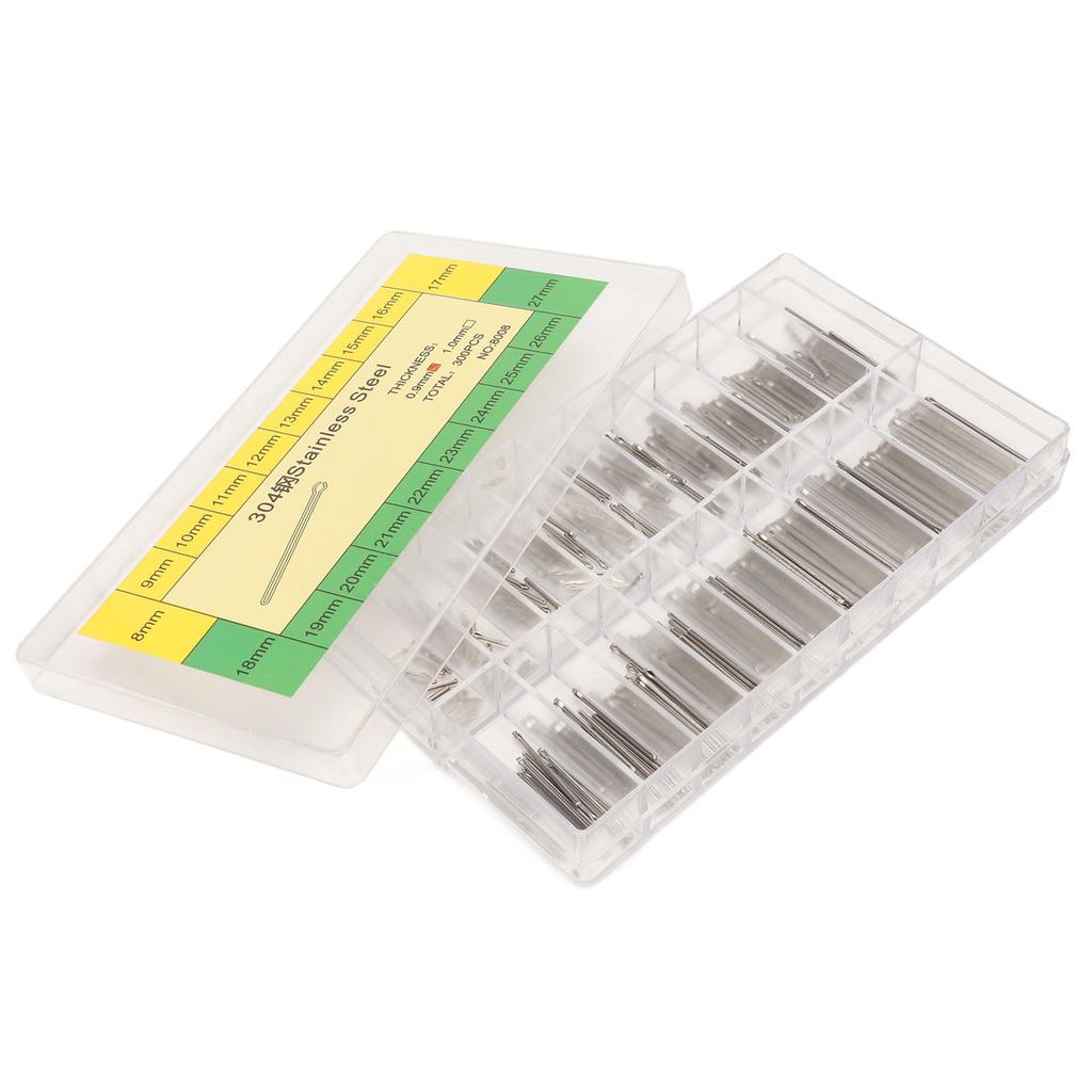 300 PCS 0.9mm Watch Band Link Cotter Stainless Steel Watch Band Strap Link Pins Assortment