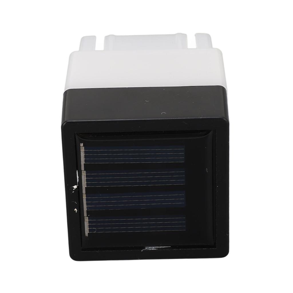 Post Cap Light Solar Powered LED Warm Yellow Lighting Fence Post Cap Light for Garden Patio