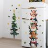 Christmas Character Stack Wall Sticker for Home Kids Rooms Entryways Holiday Party Venues Removable Vinyl Cute Festive Design
