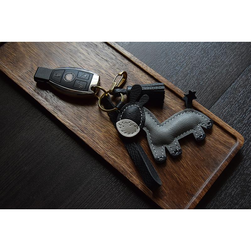 Original Sheepskin Handmade, Car Keychain Pendant Bag Pendant, Little Donkey Personalized Customized Gift Keychain