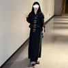 Серый вязаный комплект (свитер и юбка) в корейском стиле на осень/зиму 2025 - Женский наряд для глубокой зимы