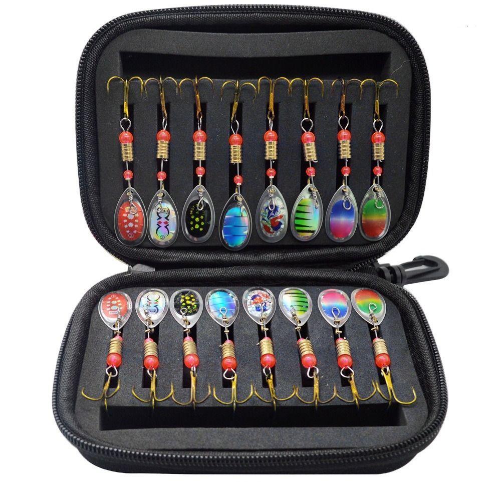 Rotating Glitter Spinners Fishing Lure Artificial EVA Fishing Bag Freshwater Saltwater