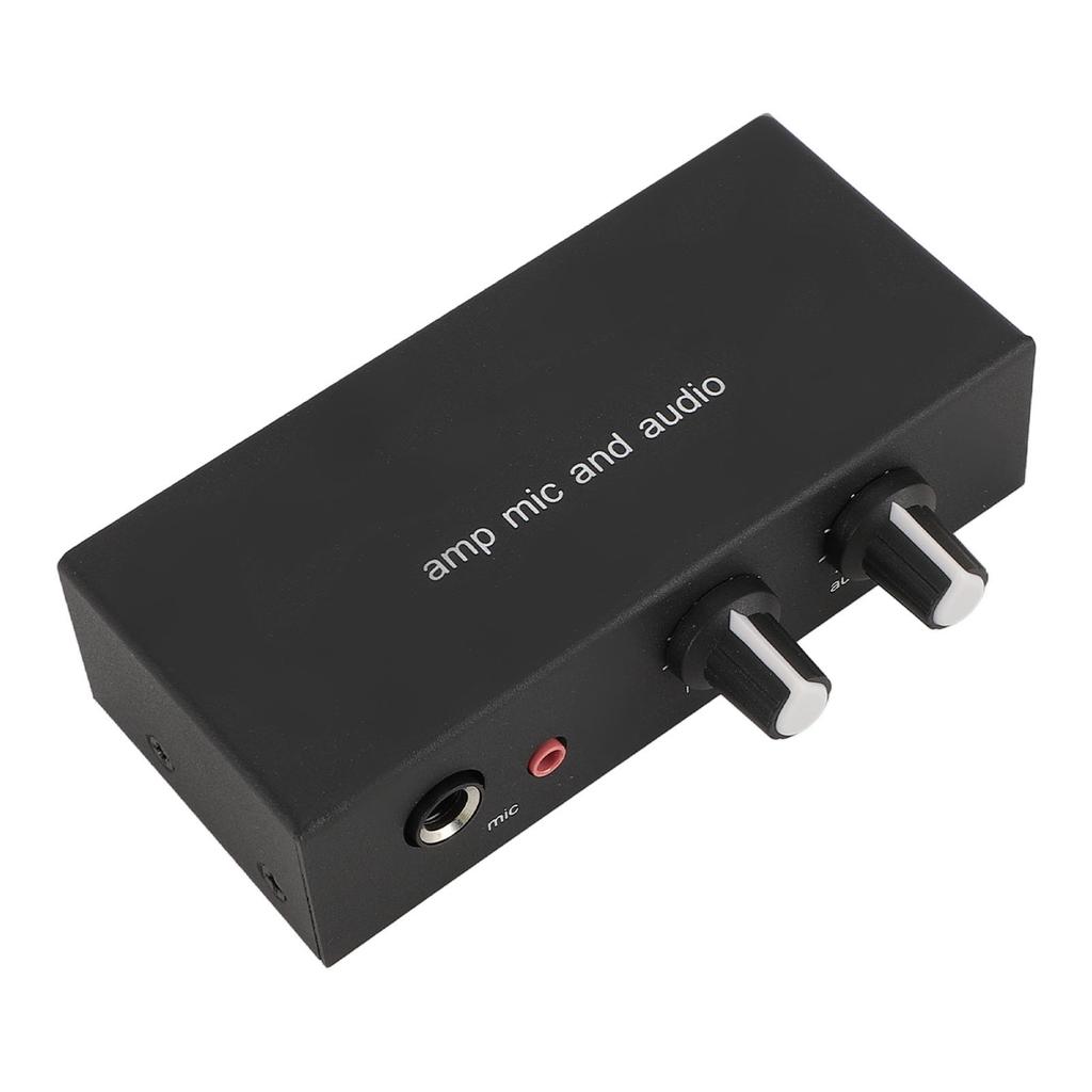 Стерео предусилитель звука, алюминиевый, 3 выходных порта, 6,5-мм динамический микрофон, 3,5-мм конденсаторный микрофон