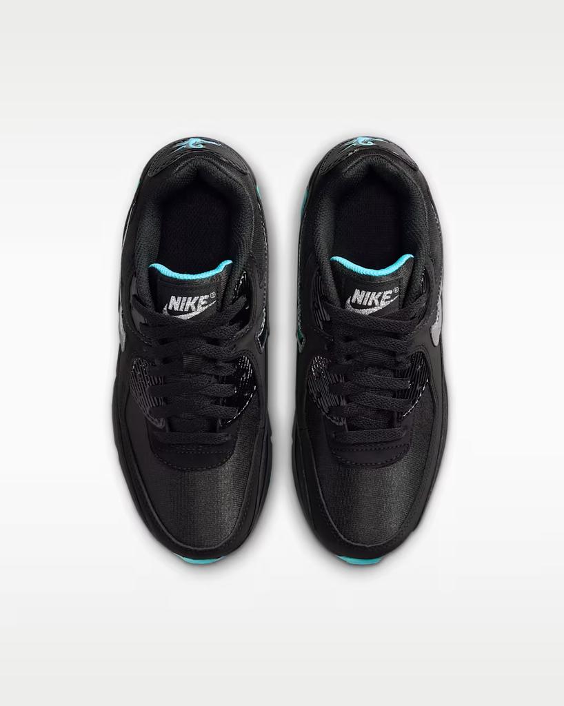 IM7744-001 Nike GS Air Max 90 SE "Черный/Гамма-синий" (Дети)