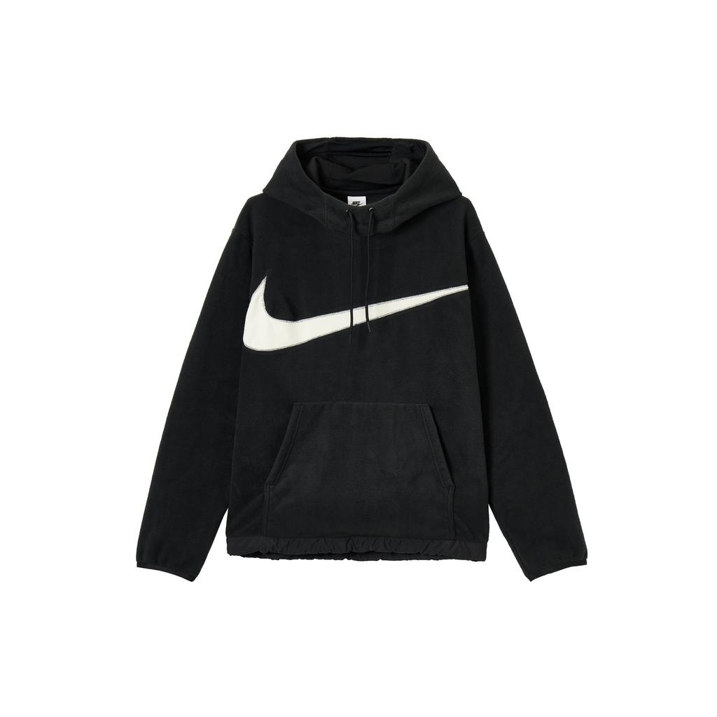Nike Клубная флисовая толстовка с карманом-кенгуру и контрастным принтом с логотипом, мужская толстовка черного цвета DQ4897-010