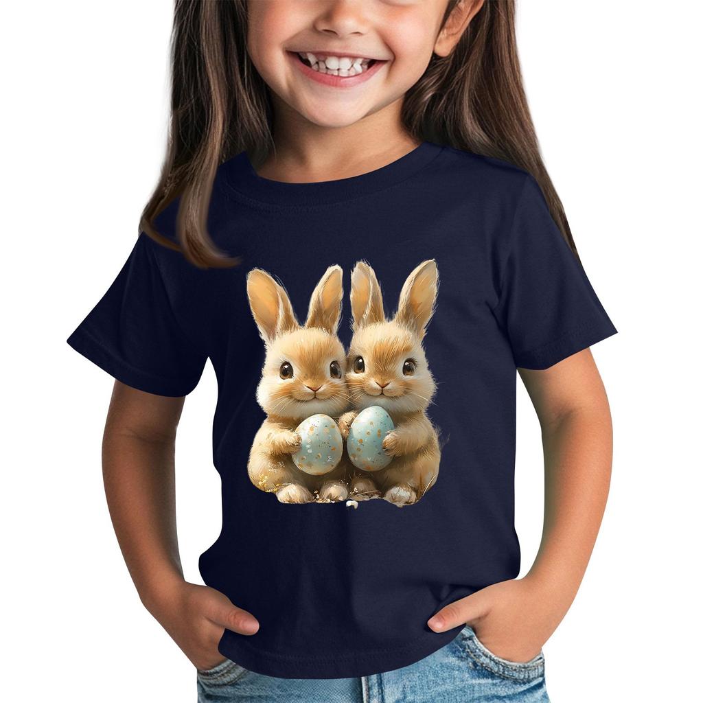 Детская футболка с коротким рукавом и принтом животных, повседневный топ