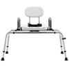 VEVOR Sliding Shower Chair, 180 kg Tub Transfer Bench for Bathtub with Swivel Seat, Shower Bench with Pivoting Arms and Backrest