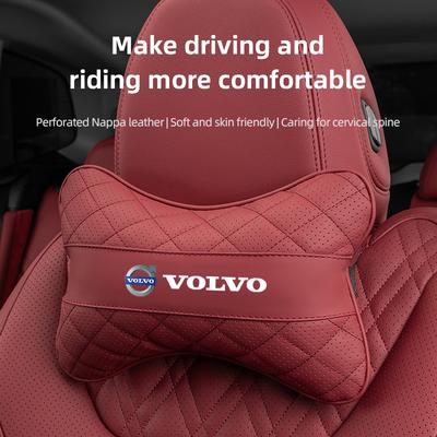 1 шт. Логотип Volvo Подушка для подголовника Автомобильное сиденье Подушка для шеи Аксессуары Для Volvo ES90 EC40 EX40 EM90 XC90 V90 V60 XC60 V40 S80 S60 S90 C40 XC
