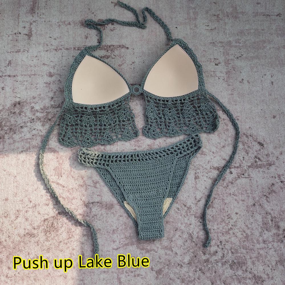 Handmade Crochet Bikini Top with Chest Pads