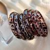 Гладкие браслеты с леопардовым принтом, круглые женские кольца на руку, модные браслеты из смолы, подарок