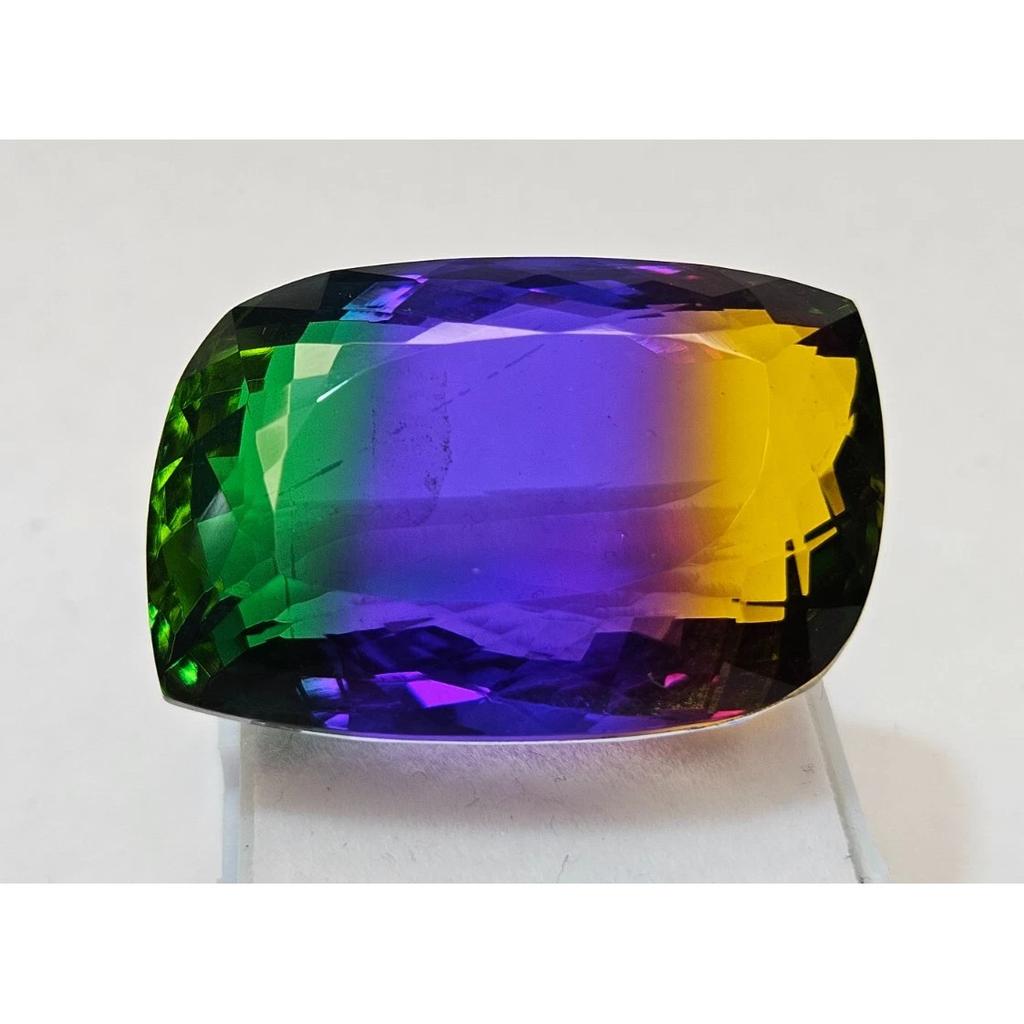 Natural Bi-Color Tourmaline 80+ Ct Fancy Cut Certified Stunning Loose Gemstone