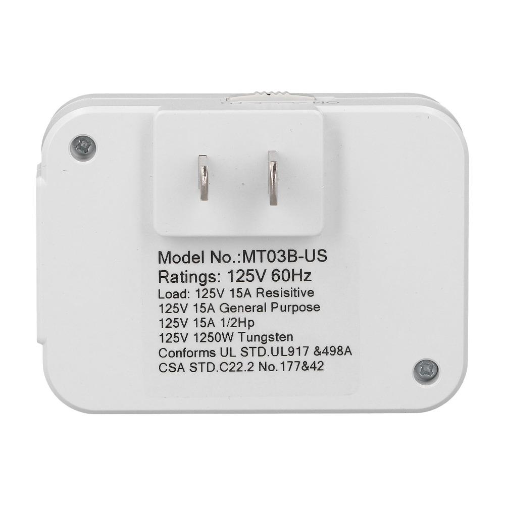 US Standard Timer Socket Mechanical Time Control Plug Convenient Power Outlet Kitchen Use