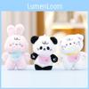 Bear Panda Brown Cat Elephant Rabbit Plush Keychain Toys Cartoon Gifts Doll