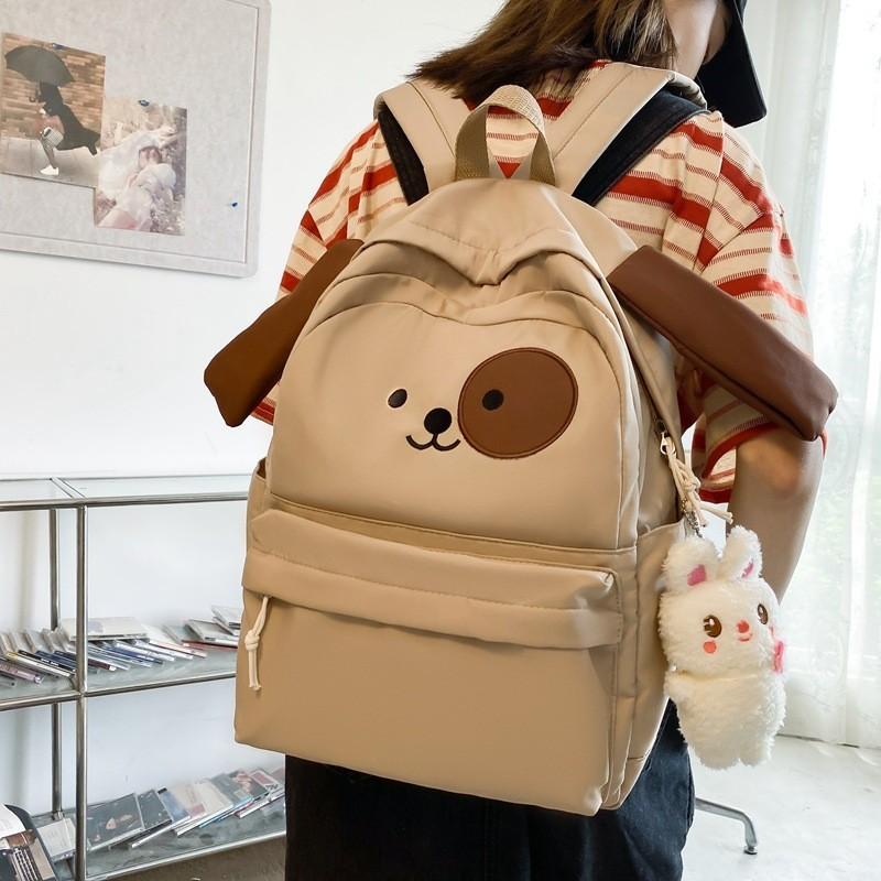 2023 New Cute Funny Dog Backpack Cartoon School Bag Nylon Water-resistant Backpack Girls 3-4 Grade