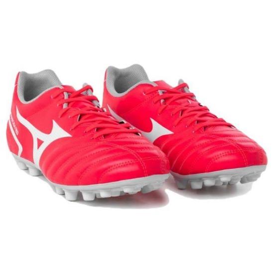 Mizuno Monarcida Neo 2 Круглый носок Шнуровка AG (Резиновые короткие шипы) Нескользящие Прочные Футбольные Бутсы Мужские Футбольные Бутсы Красно-Белые P1GA232664