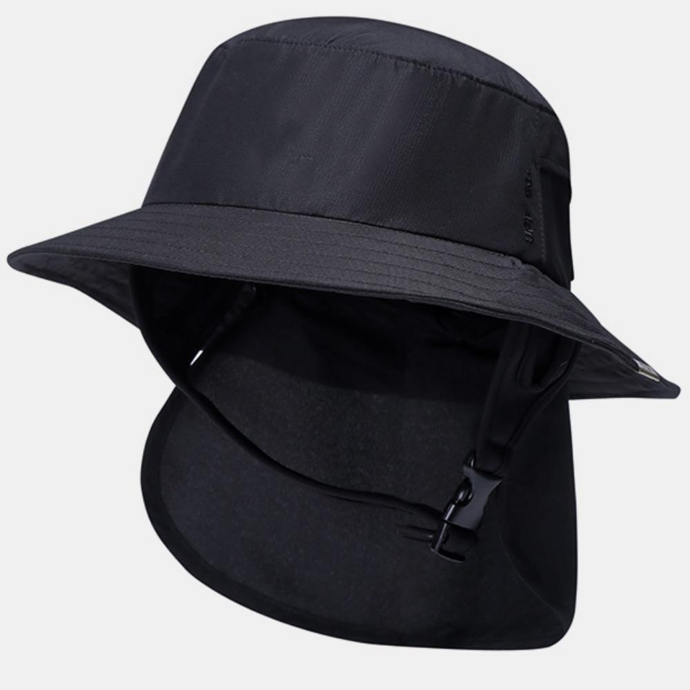 Summer Fisherman Hat Beach Sun Protection Unisex Surf Hat Wide Brim Breathable Quick Dry with Detachable Neck Flap Surf Hats