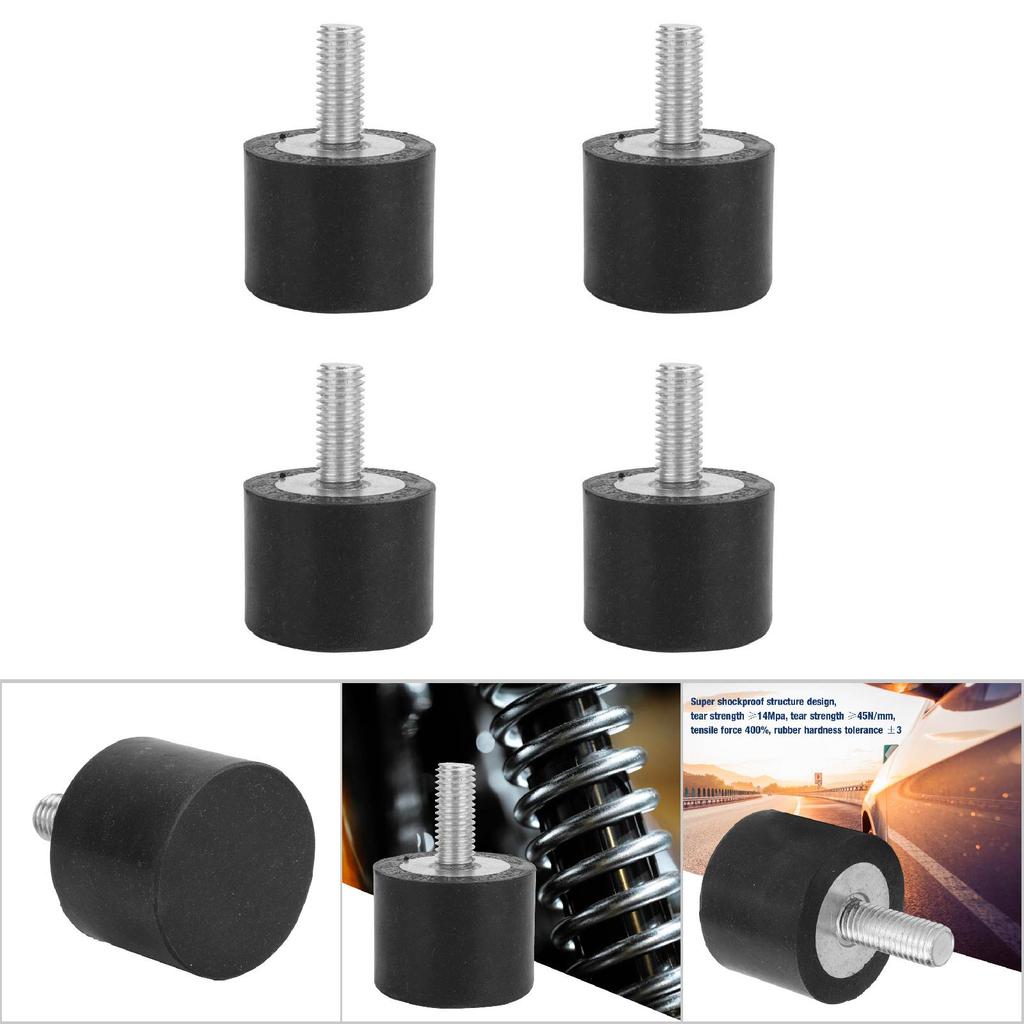 4PCS Anti Vibration Rubber Bobbin Mount Isolator Anti Shock Vibration Absorber (VE40*30 M10*25)