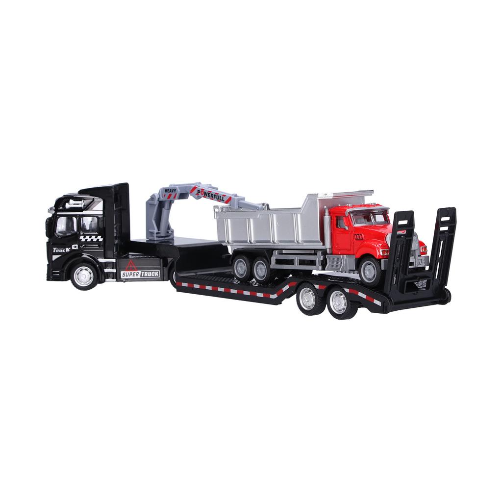 1:50 Engineering Trailer Model Toys Movable Arm Vehicle Model Set Educational Car Toy for