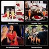 36 Pcs Clear Plastic Champagne Flutes 4.5 oz Disposable Toasting Glasses for Wedding, Christmas, Halloween, Birthday Party (Blac
