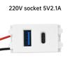 5V2.1A Type 128 USB Power Module 220V Socket Dual Port USB+Type C Charging Socket Module Switching Power Supply Modules